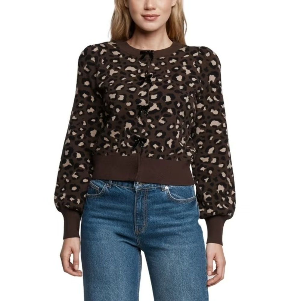 Express Women's Brown Bow Cardigan
